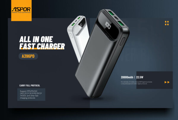 Aspor A396 20000mAh Power Bank - Image 5