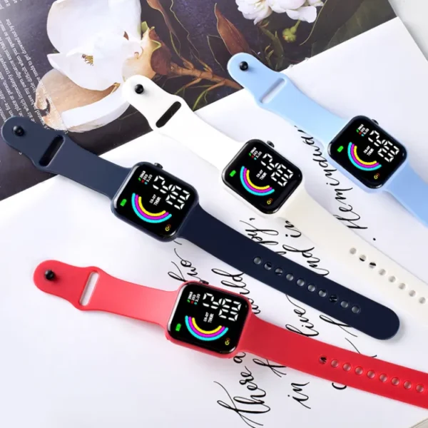 Rainbow Multi Color LED Digital Watch - Image 2