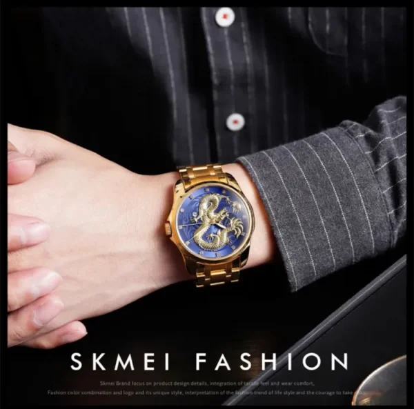 Skmei Golden Dragon Mens Watch - Image 2