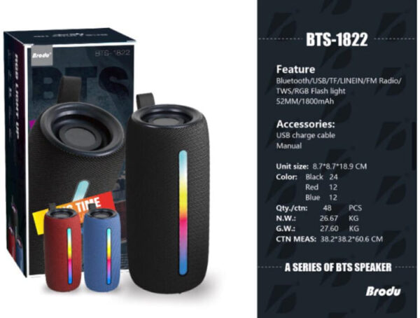 BTS-1822 Portable Bluetooth Speaker